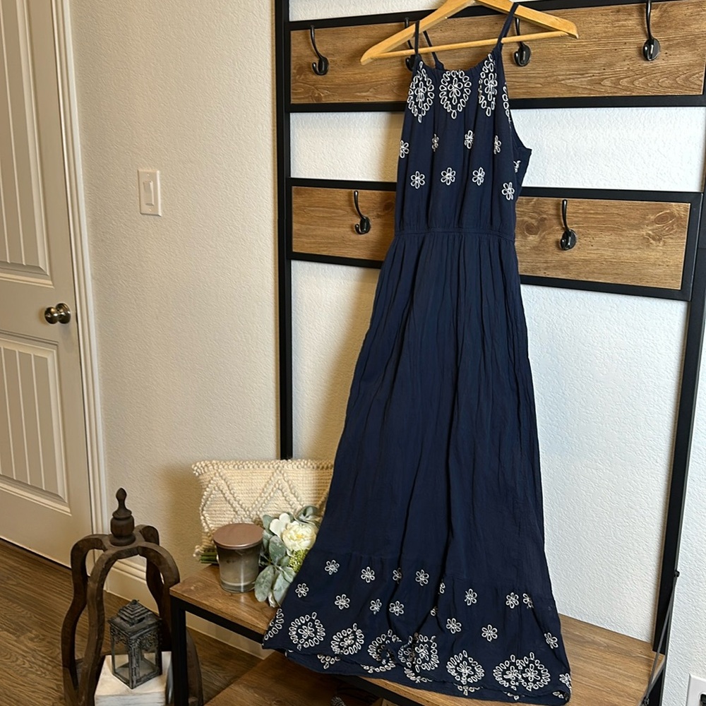 Women’s old navy navy maxi cotton dress - size small